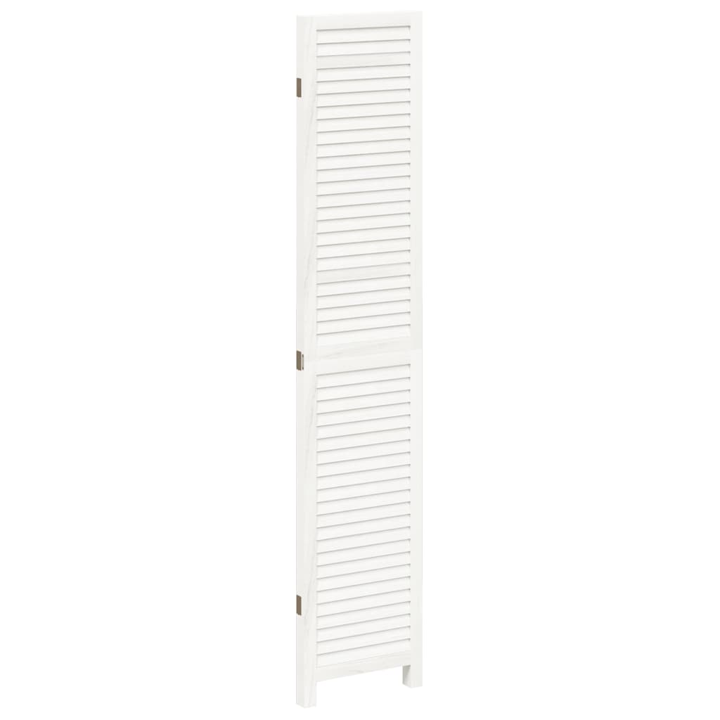 Divisorio Ambienti 3Pannelli Bianco Legno Massello di Paulownia