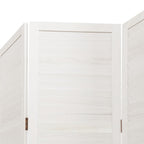 Divisorio Ambienti 3Pannelli Bianco Legno Massello di Paulownia