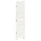 Divisorio Ambienti 4Pannelli Bianco Legno Massello di Paulownia