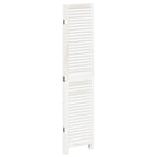 Divisorio Ambienti 4Pannelli Bianco Legno Massello di Paulownia