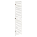 Divisorio Ambienti 4Pannelli Bianco Legno Massello di Paulownia