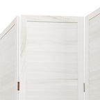 Divisorio Ambienti 4Pannelli Bianco Legno Massello di Paulownia