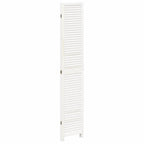 Divisorio Ambienti 4Pannelli Bianco Legno Massello di Paulownia