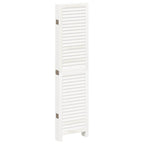 Divisorio Ambienti 6Pannelli Bianco Legno Massello di Paulownia