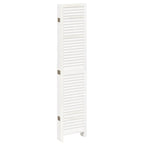 Divisorio Ambienti 6Pannelli Bianco Legno Massello di Paulownia