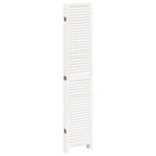 Divisorio Ambienti 6Pannelli Bianco Legno Massello di Paulownia