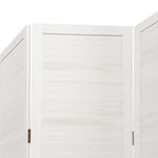 Divisorio Ambienti 6Pannelli Bianco Legno Massello di Paulownia