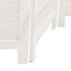 Divisorio Ambienti 6Pannelli Bianco Legno Massello di Paulownia