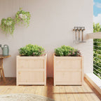 Fioriere da Giardino 2 pz in Legno Massello di Pino