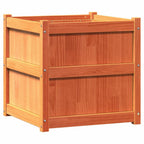 Fioriera Giardino Marrone Cera 60x60x60 cm Legno Massello Pino