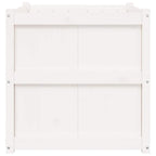 Fioriera da Giardino Bianca 70x70x70 cm Legno Massello di Pino