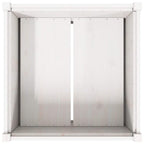 Fioriera da Giardino Bianca 70x70x70 cm Legno Massello di Pino