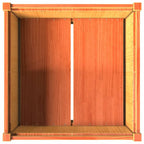 Fioriera Giardino Marrone Cera 70x70x70 cm Legno Massello Pino