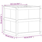 Fioriera Giardino Marrone Cera 70x70x70 cm Legno Massello Pino