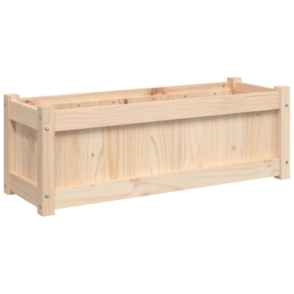 Fioriera da Giardino 90x31x31 cm in Legno Massello di Pino