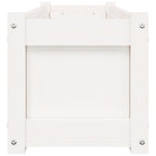 Fioriera da Giardino Bianca 90x31x31 cm Legno Massello di Pino