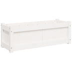 Fioriera da Giardino Bianca 90x31x31 cm Legno Massello di Pino