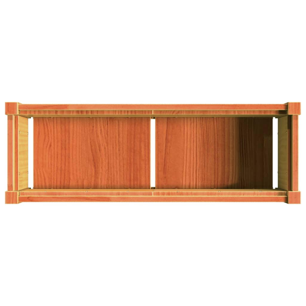 Fioriera Giardino Marrone Cera 90x31x31 cm Legno Massello Pino