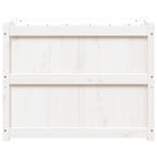 Fioriera da Giardino Bianca 90x50x70 cm Legno Massello di Pino