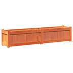 Fioriera Giardino Marrone Cera 150x31x31 cm Legno Massello Pino