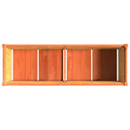 Fioriera Giardino Marrone Cera 150x50x50 cm Legno Massello Pino