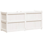 Fioriera da Giardino Bianca 150x50x70 cm Legno Massello di Pino