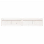 Fioriera da Giardino Bianca 180x31x31 cm Legno Massello di Pino