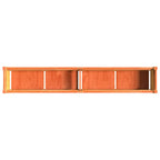 Fioriera Giardino Marrone Cera 180x31x31 cm Legno Massello Pino