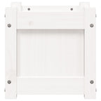 Fioriera da Giardino Bianca 31x31x31 cm Legno Massello di Pino