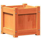 Fioriera Giardino Marrone Cera 31x31x31 cm Legno Massello Pino