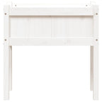 Fioriera da Giardino con Gambe Bianca 70x31x70 cm Massello Pino