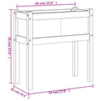 Fioriera Giardino Gambe Marrone Cera 70x31x70 cm Massello Pino
