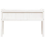 Fioriera da Giardino con Gambe Bianca 110x31x70cm Massello Pino