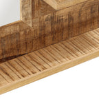 Specchio con Ripiani 80x8x55 cm Vetro e Legno Massello di Mango