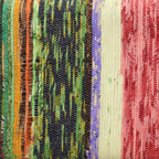 Panca Multicolore 160 cm Tessuto Chindi e Legno Massello Mango