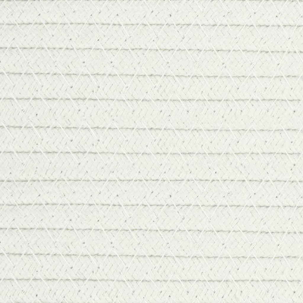 Cesto per Biancheria Grigio e Bianco Ø60x36 cm in Cotone