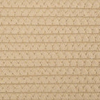 Cesto per Biancheria Beige e Bianco Ø60x36 cm in Cotone