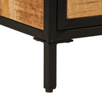 Comodino 40x30x52,5 cm in Legno Massello di Mango Grezzo