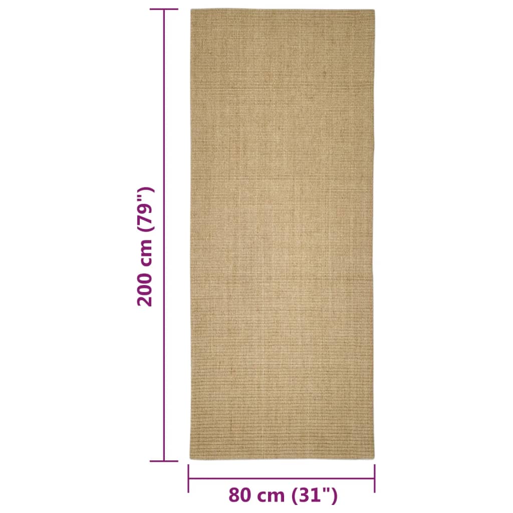 Tappeto in Sisal per Tiragraffi 80x200 cm