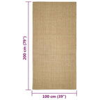Tappeto in Sisal per Tiragraffi 100x200 cm