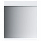Specchio Bagno e Ripiano BERG Bianco 60x12x70 cm Legno Massello