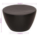 Tavolino da Salotto in Alluminio Martellato Ø 50x30 cm Nero