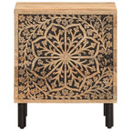 Comodino 40x33x46 cm in Legno Massello di Mango