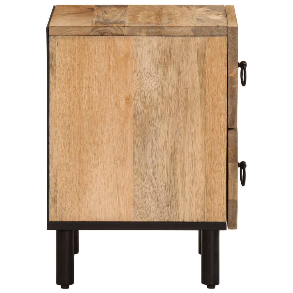 Comodini 2pz 40x33x46 cm in Legno Massello di Mango
