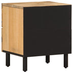 Comodini 2pz 40x33x46 cm in Legno Massello di Mango