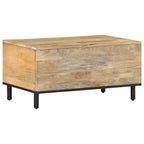 Tavolino da Salotto 80x50x40 cm Legno Massello di Mango