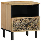 Comodino 40x33x46 cm in Legno Massello di Mango