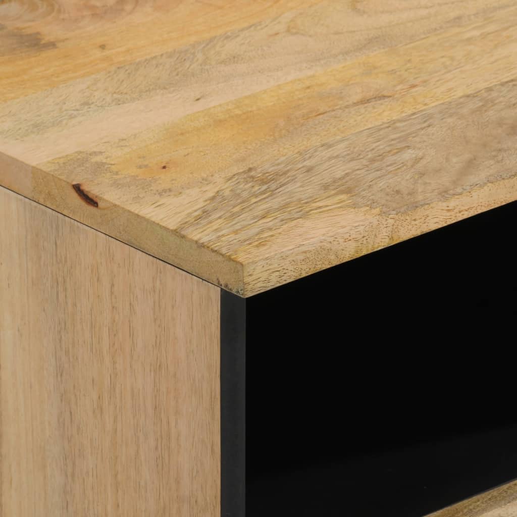 Comodino 40x33x46 cm in Legno Massello di Mango