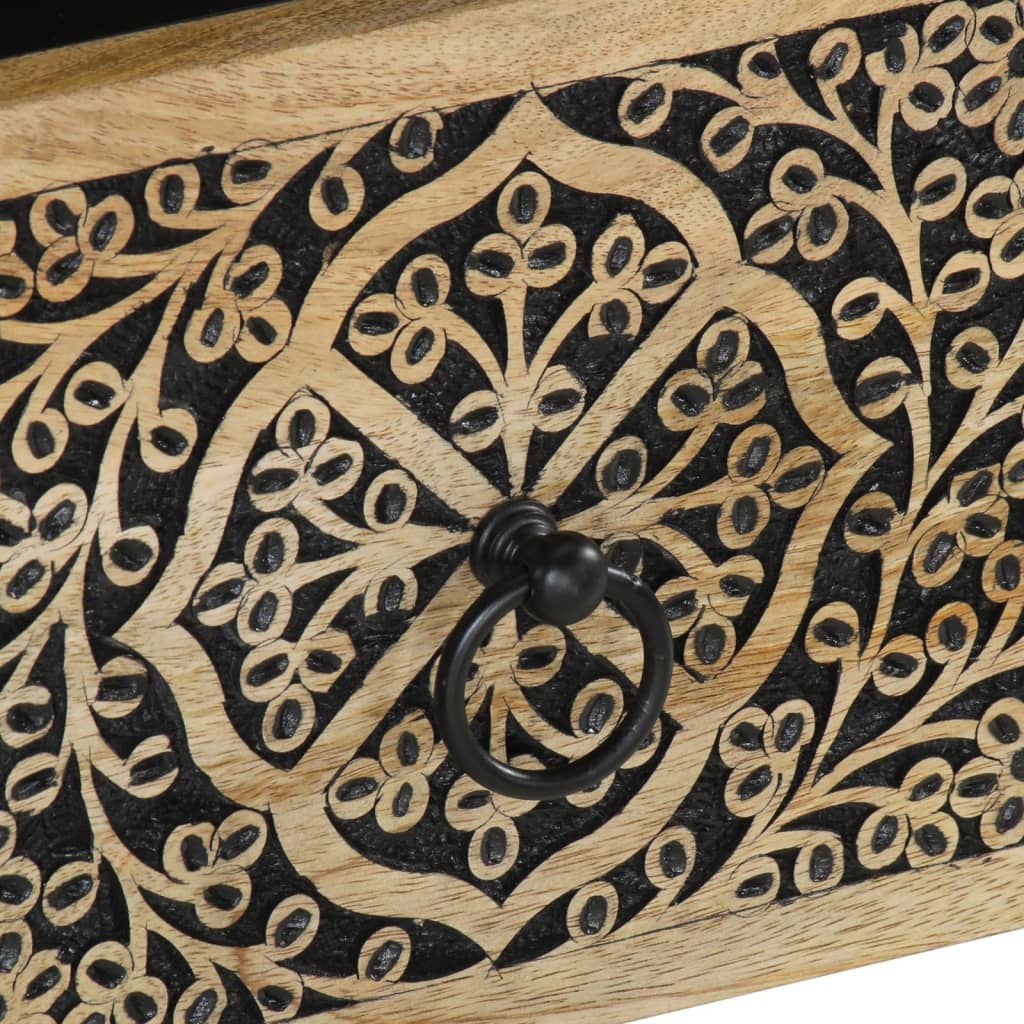 Comodino 40x33x46 cm in Legno Massello di Mango