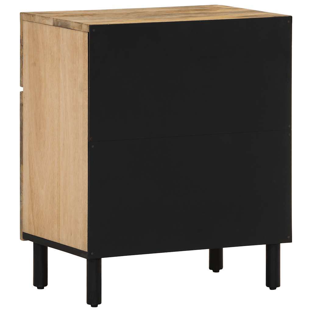 Comodino 50x33x60 cm in Legno Massello di Mango